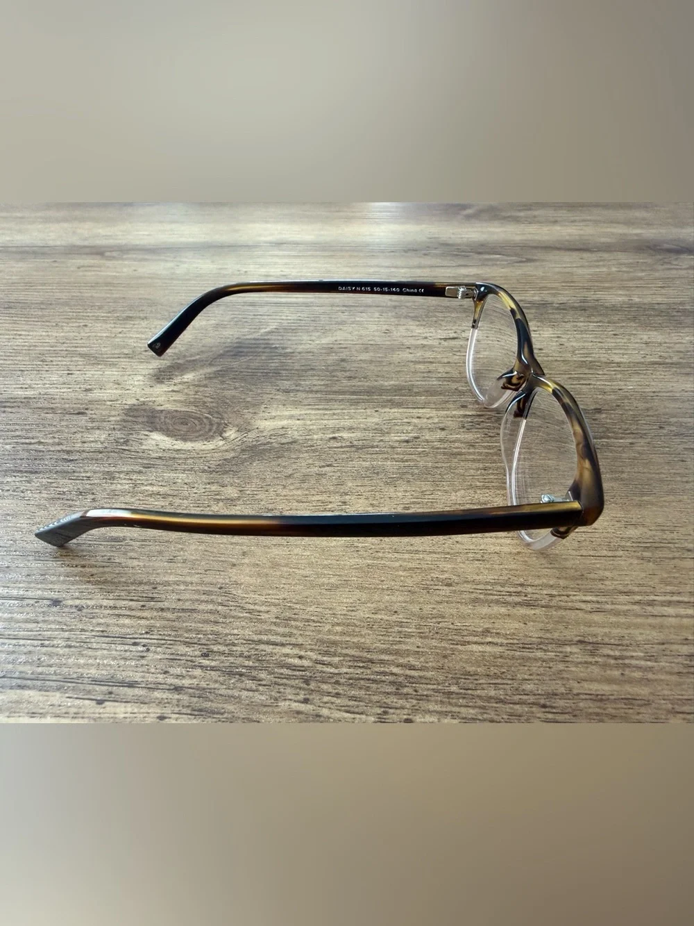 Warby Parker Daisy N 615 Tortoise Eyeglasses Frame 50-15-140 Brown Tan College